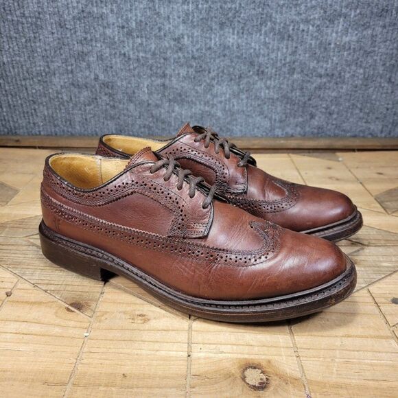 Mens Frye Brown Leather Soles Lace-Up Oxford Shoes US Men’s Size 8B Signature - Picture 1 of 12